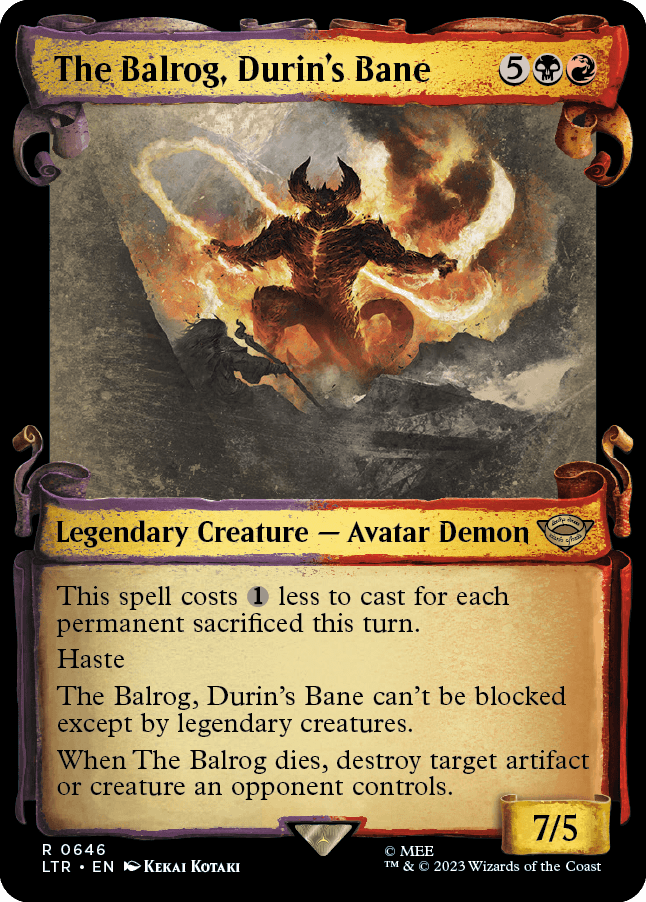 O Balrog, Ruína de Durin / The Balrog, Durin's Bane - Magic: The Gathering - MoxLand