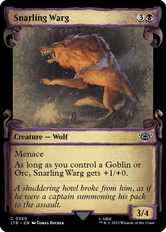 Warg Rosnador / Snarling Warg - Magic: The Gathering - MoxLand