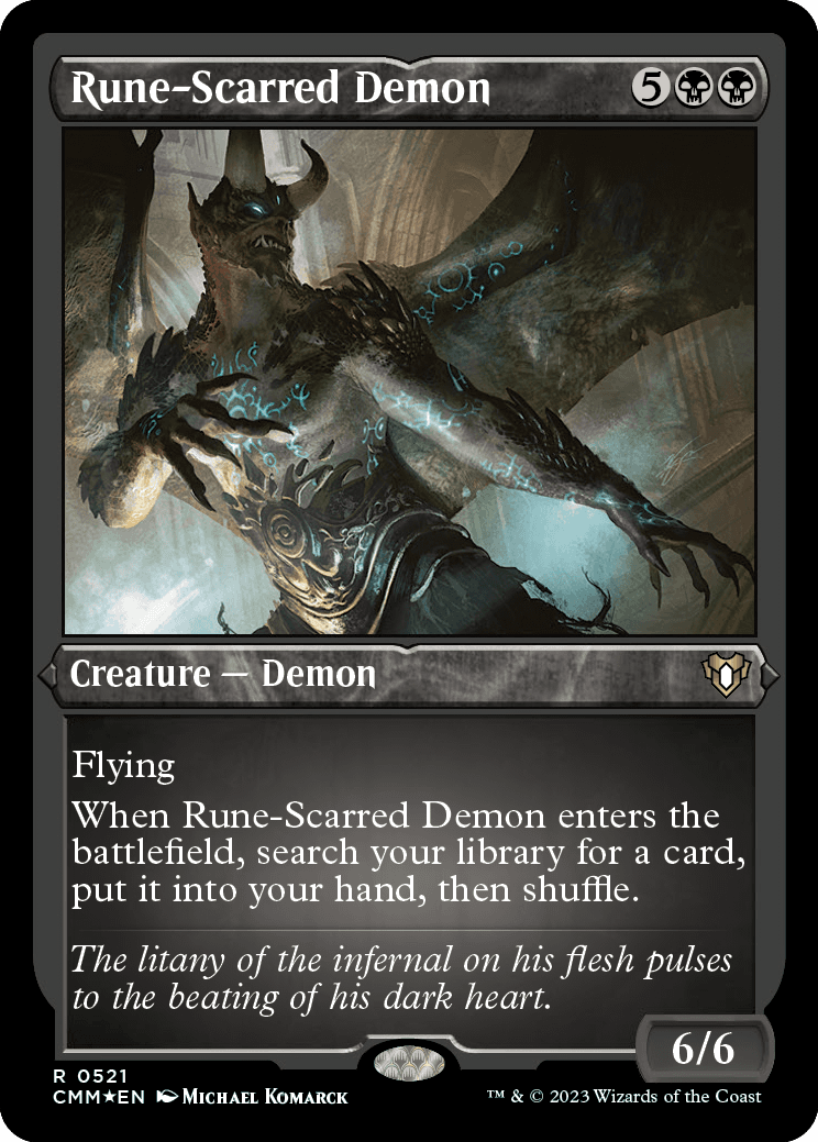 Demônio das Cicatrizes Rúnicas / Rune-Scarred Demon - Magic: The Gathering - MoxLand