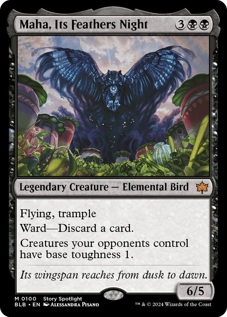 Maha, As Plumas da Noite / Maha, Its Feathers Night - Magic: The Gathering - MoxLand