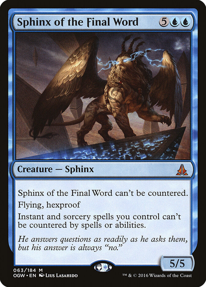 Esfinge da Palavra Final / Sphinx of the Final Word - Magic: The Gathering - MoxLand