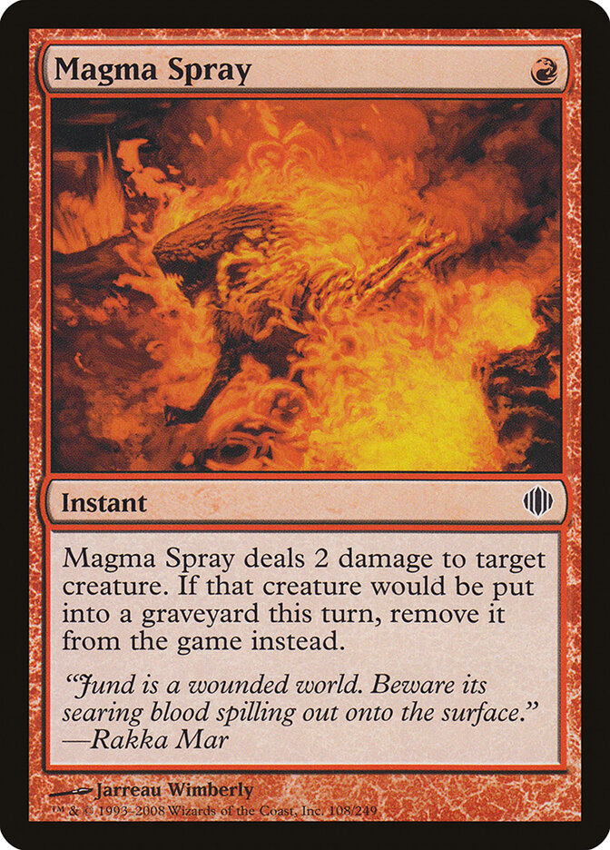 Esguicho de Magma / Magma Spray - Magic: The Gathering - MoxLand