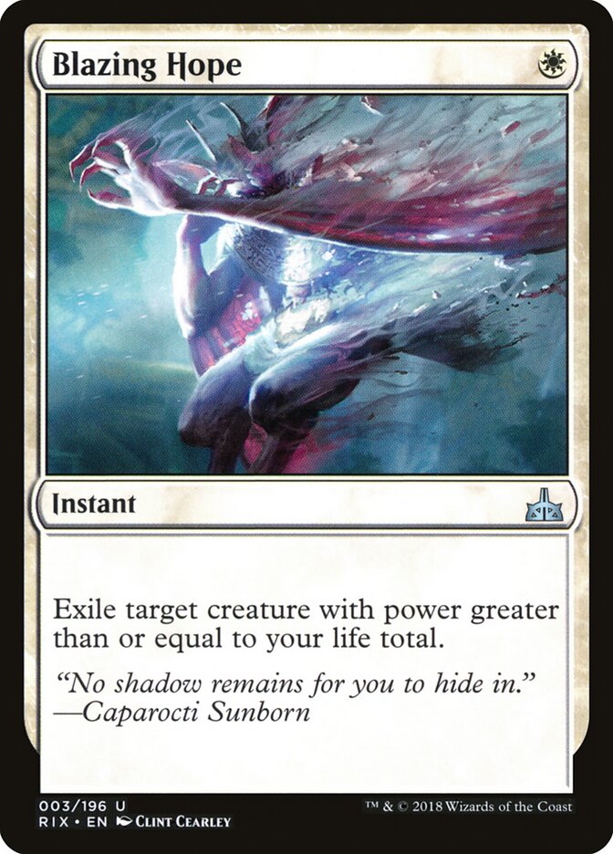 Esperança Resplandecente / Blazing Hope - Magic: The Gathering - MoxLand