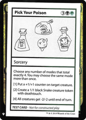 Escolha Seu Veneno / Pick Your Poison - Magic: The Gathering - MoxLand