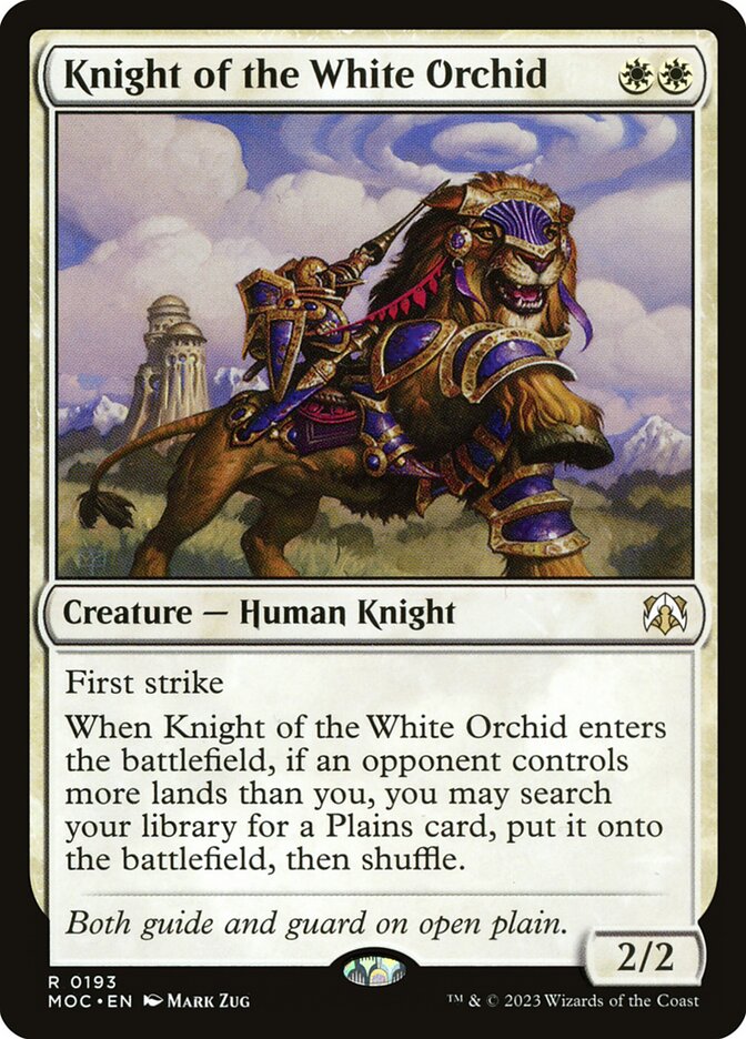 Cavaleiro da Orquídea Branca / Knight of the White Orchid - Magic: The Gathering - MoxLand
