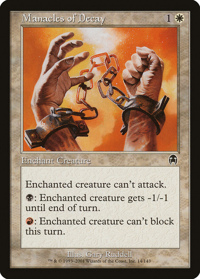 Algemas da Degeneração / Manacles of Decay - Magic: The Gathering - MoxLand
