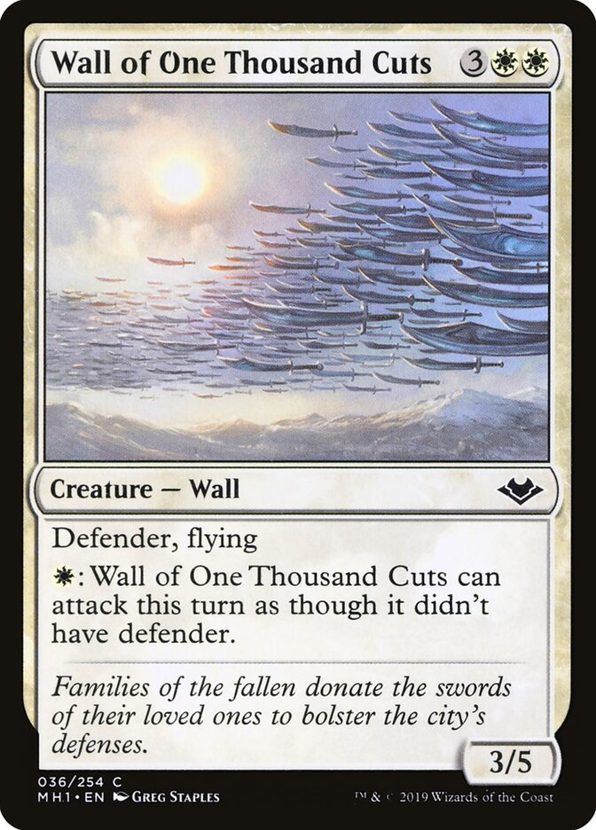 Barreira de Mil Cortes / Wall of One Thousand Cuts - Magic: The Gathering - MoxLand