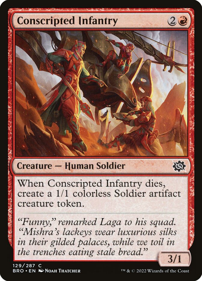 Infantaria Recrutada / Conscripted Infantry - Magic: The Gathering - MoxLand