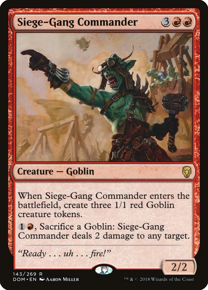 Comandante do Grupo de Cerco / Siege-Gang Commander - Magic: The Gathering - MoxLand