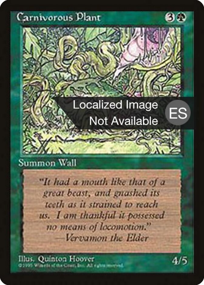 Planta Carnivora / Carnivorous Plant - Magic: The Gathering - MoxLand