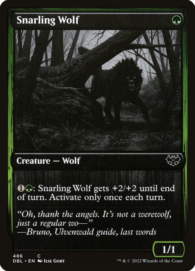 Lobo Rosnador / Snarling Wolf - Magic: The Gathering - MoxLand