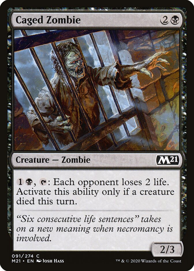 Zumbi Encarcerado / Caged Zombie - Magic: The Gathering - MoxLand
