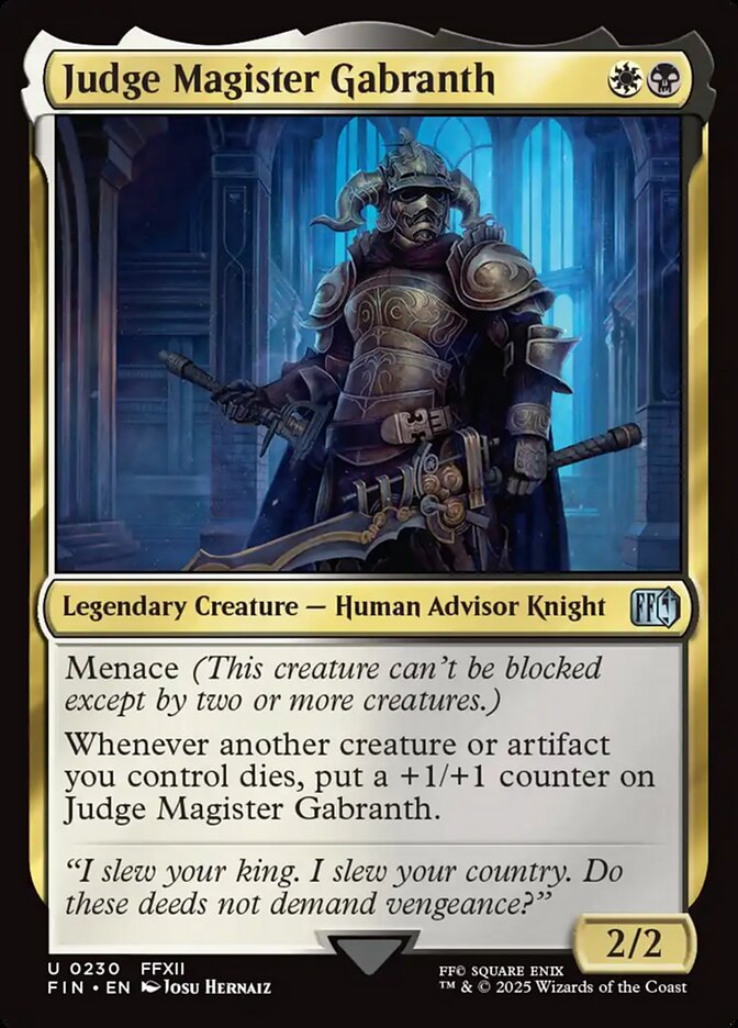 Juiz Magistrado Gabranth / Judge Magister Gabranth - Magic: The Gathering - MoxLand