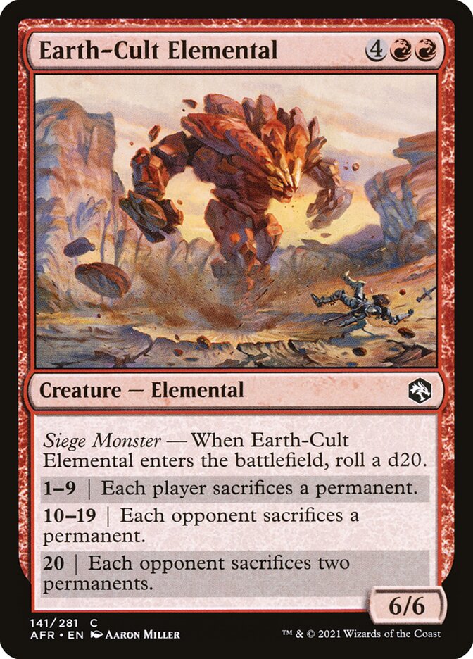 Elemental do Culto da Terra / Earth-Cult Elemental - Magic: The Gathering - MoxLand