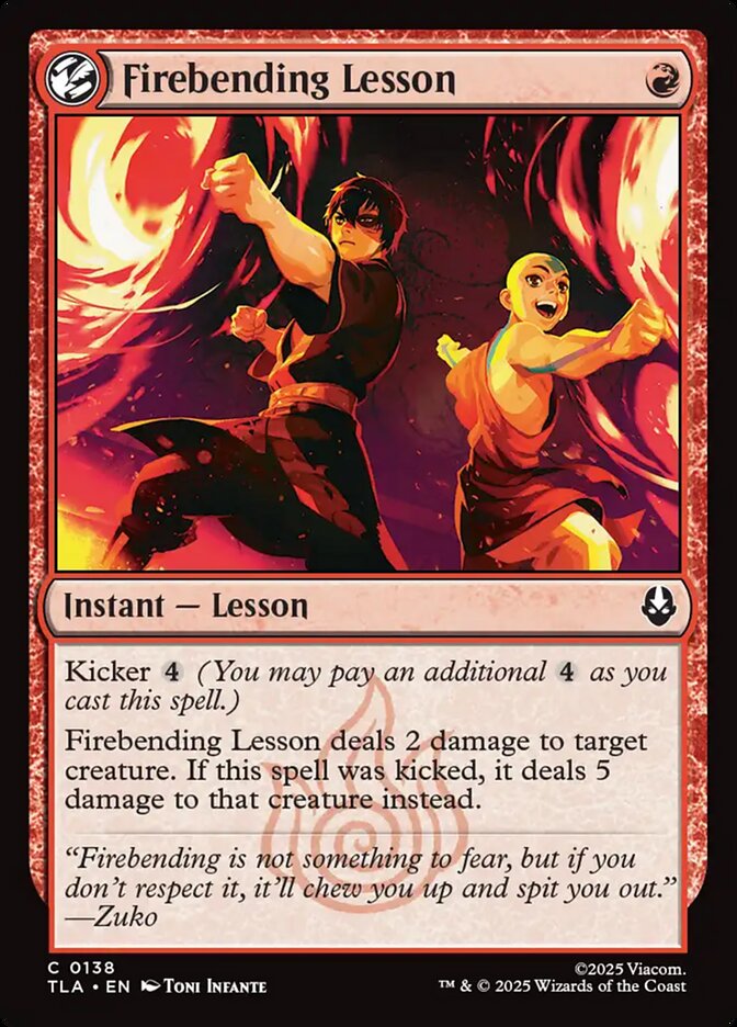 Lição de Dobra de Fogo / Firebending Lesson - Magic: The Gathering - MoxLand