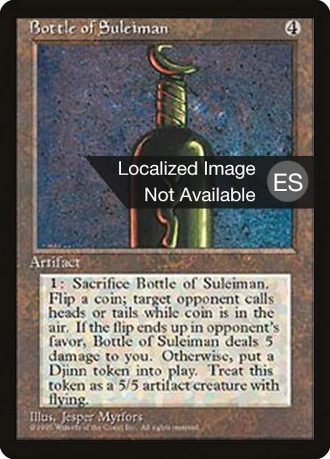 Garrafa de Suleiman / Bottle of Suleiman - Magic: The Gathering - MoxLand
