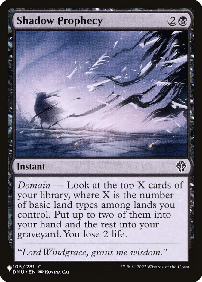 Profecia das Sombras / Shadow Prophecy - Magic: The Gathering - MoxLand