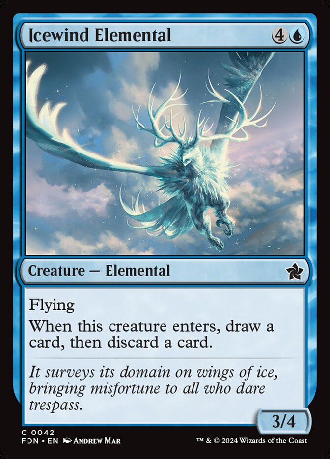 Elemental do Vento Gélido / Icewind Elemental - Magic: The Gathering - MoxLand