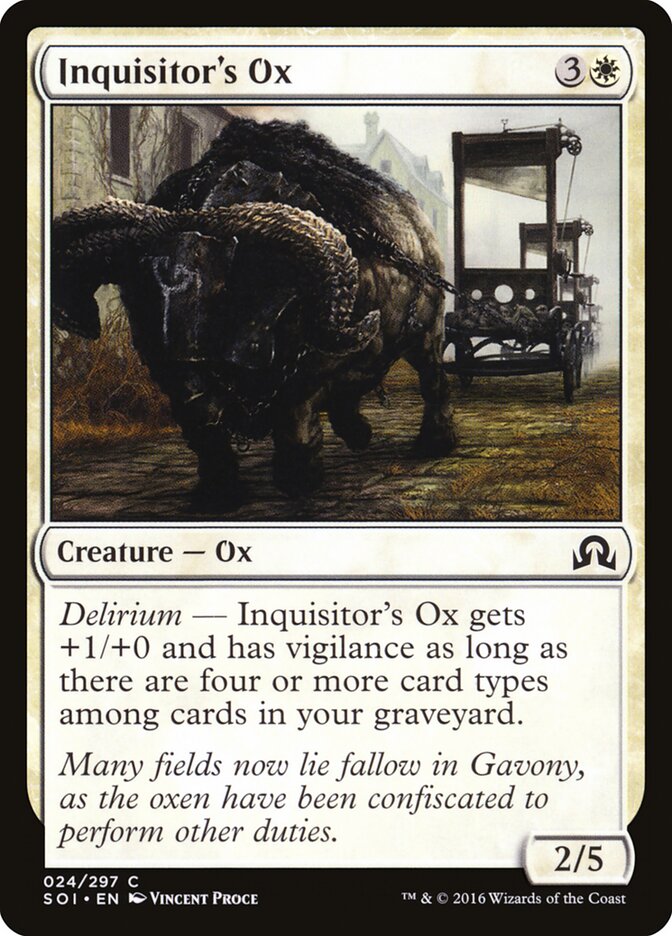 Boi do Inquisidor / Inquisitor's Ox - Magic: The Gathering - MoxLand