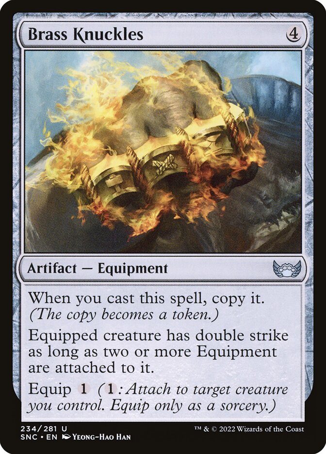 Soqueira Flamejante / Brass Knuckles - Magic: The Gathering - MoxLand