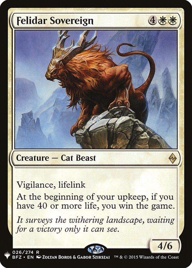 Soberano Felidar / Felidar Sovereign - Magic: The Gathering - MoxLand