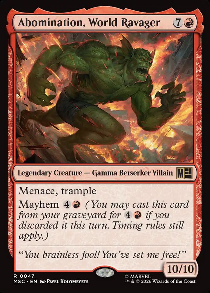 Abomination, World Ravager - Magic: The Gathering - MoxLand
