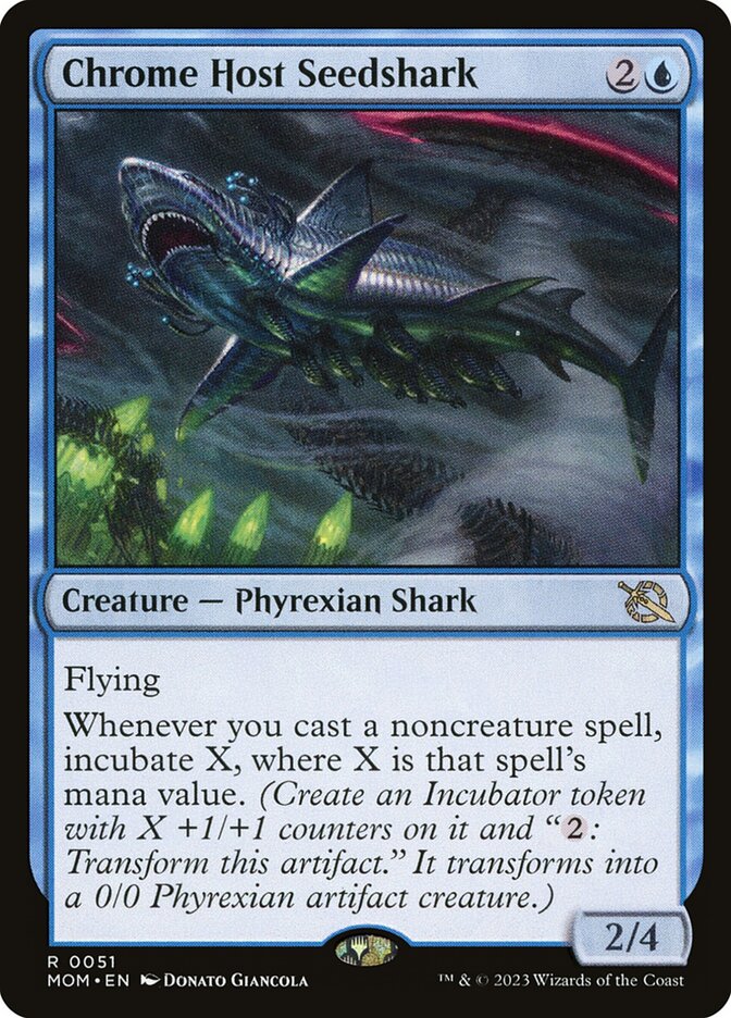Tubarão-casulo da Hoste de Cromo / Chrome Host Seedshark - Magic: The Gathering - MoxLand