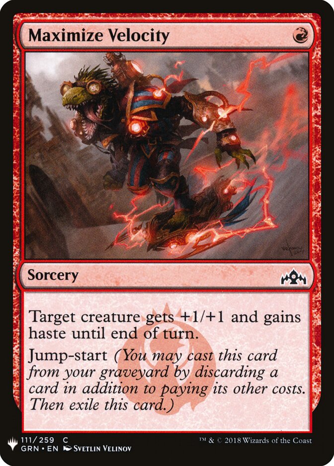 Maximizar a Velocidade / Maximize Velocity - Magic: The Gathering - MoxLand