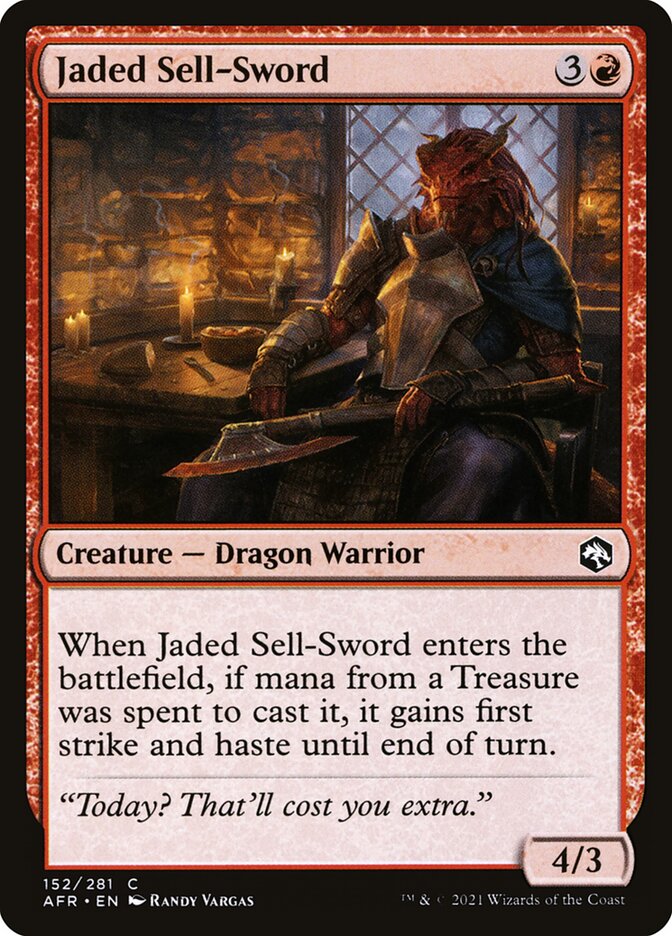Mercenário Exausto / Jaded Sell-Sword - Magic: The Gathering - MoxLand