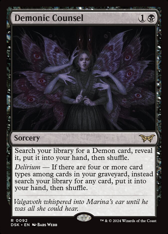 Conselho Demoníaco / Demonic Counsel - Magic: The Gathering - MoxLand