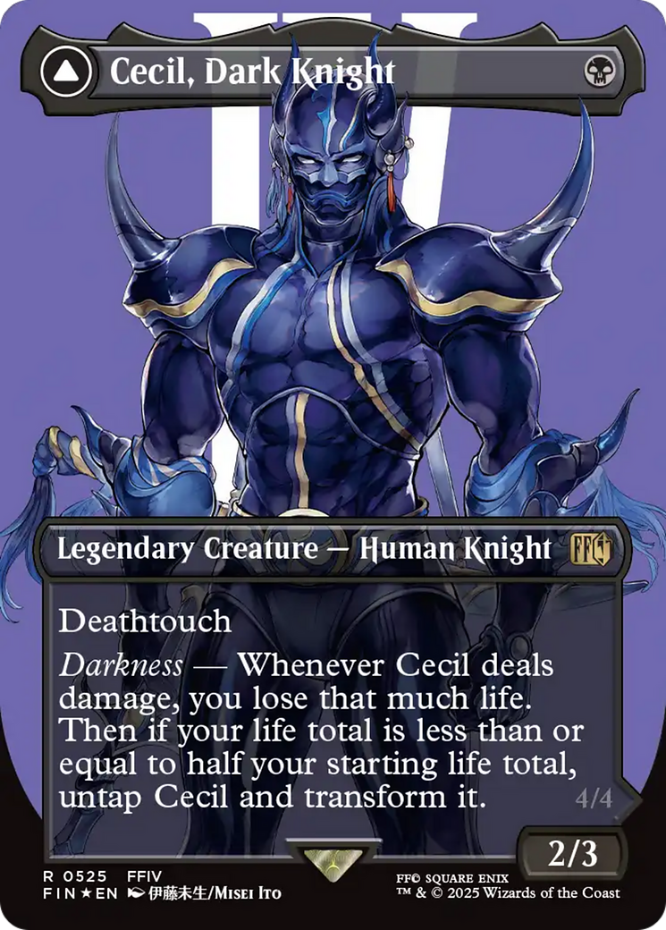 Cecil, Cavaleiro das Trevas / Cecil, Dark Knight - Magic: The Gathering - MoxLand