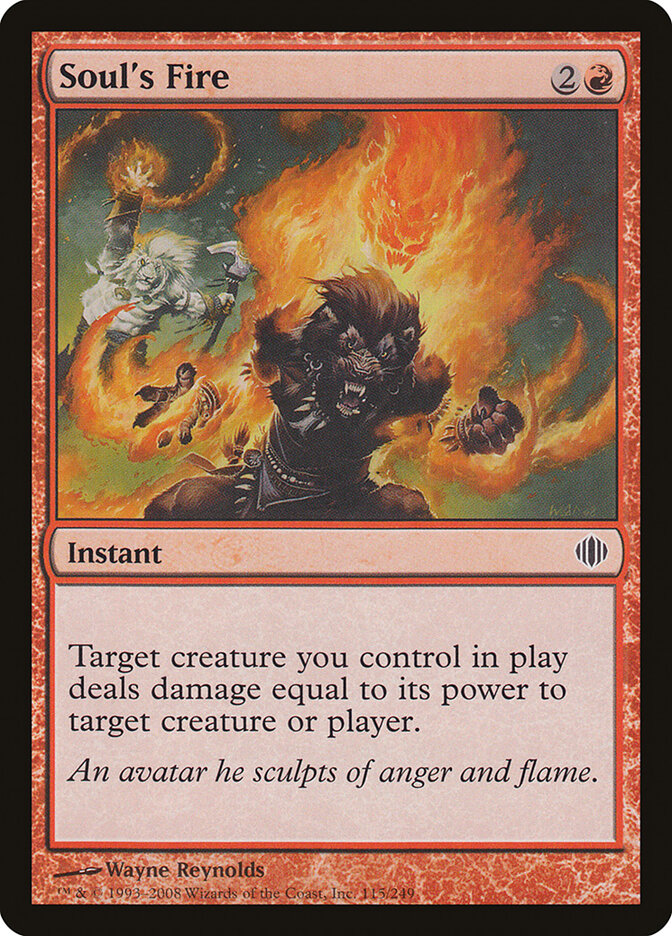 Fogo da Alma / Soul's Fire - Magic: The Gathering - MoxLand