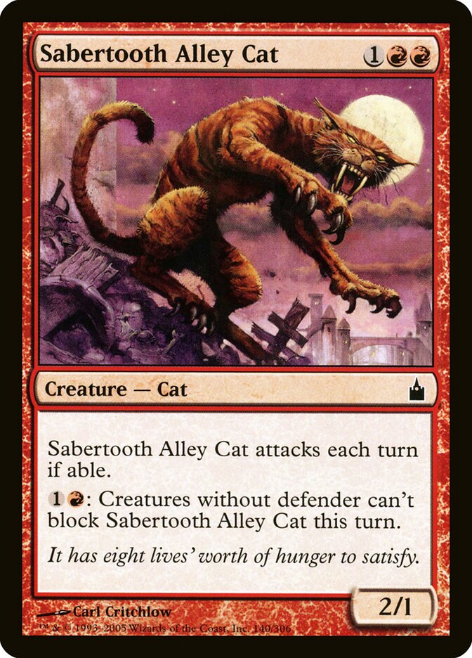 Gato Dente de Sabre / Sabertooth Alley Cat - Magic: The Gathering - MoxLand