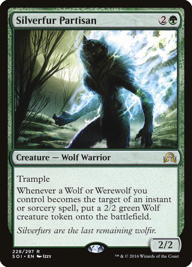Guerrilheira Manto de Prata / Silverfur Partisan - Magic: The Gathering - MoxLand