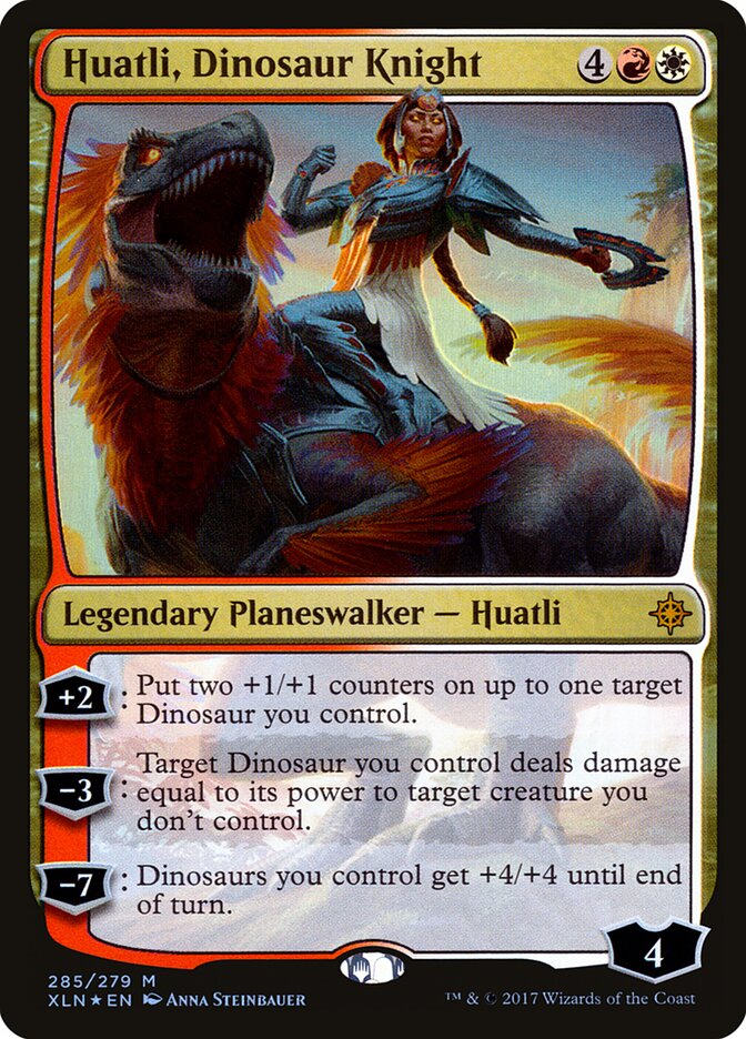 Huatli, Cavaleira dos Dinossauros / Huatli, Dinosaur Knight - Magic: The Gathering - MoxLand