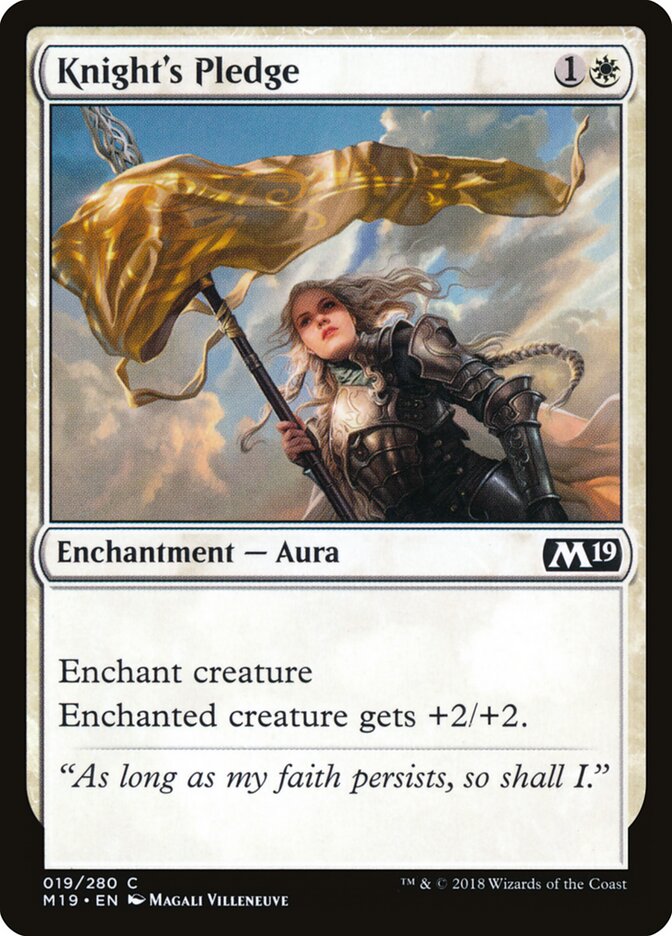 Juramento da Cavaleira / Knight's Pledge - Magic: The Gathering - MoxLand