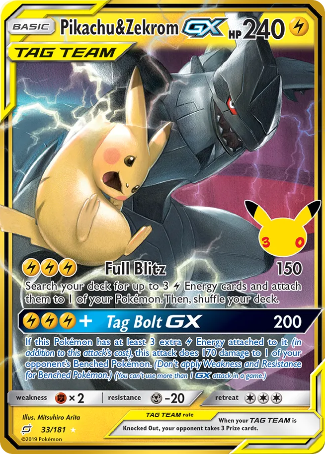 Pikachu e Zekrom GX