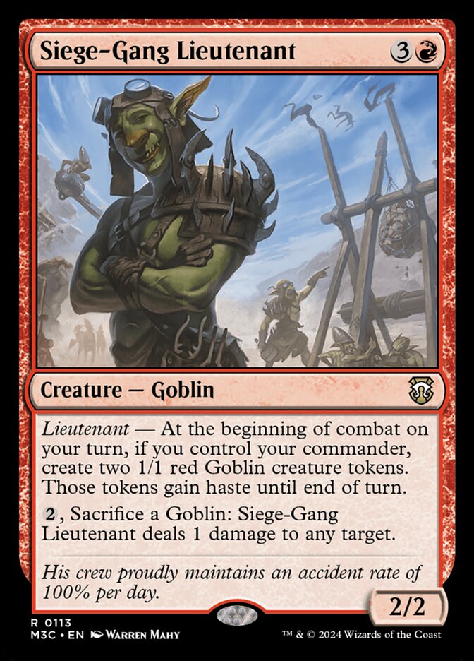 Siege-Gang Lieutenant - Magic: The Gathering - MoxLand