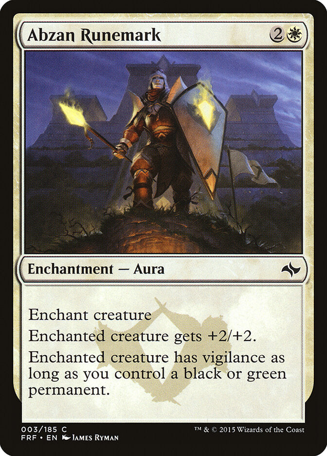 Marca Rúnica Abzan / Abzan Runemark - Magic: The Gathering - MoxLand