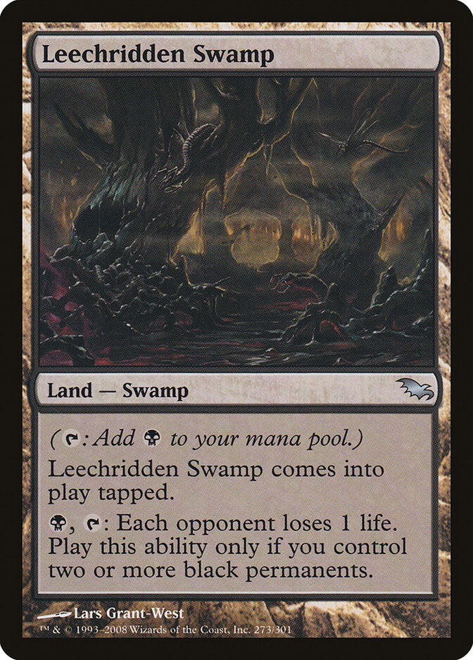 Pântano das Sanguessugas / Leechridden Swamp - Magic: The Gathering - MoxLand
