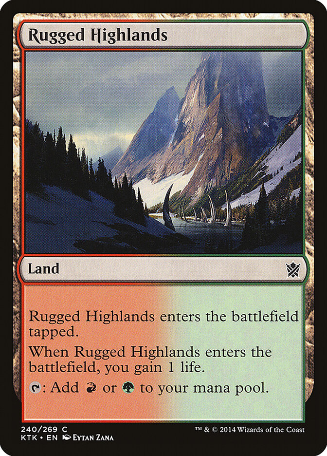 Planalto Acidentado / Rugged Highlands - Magic: The Gathering - MoxLand