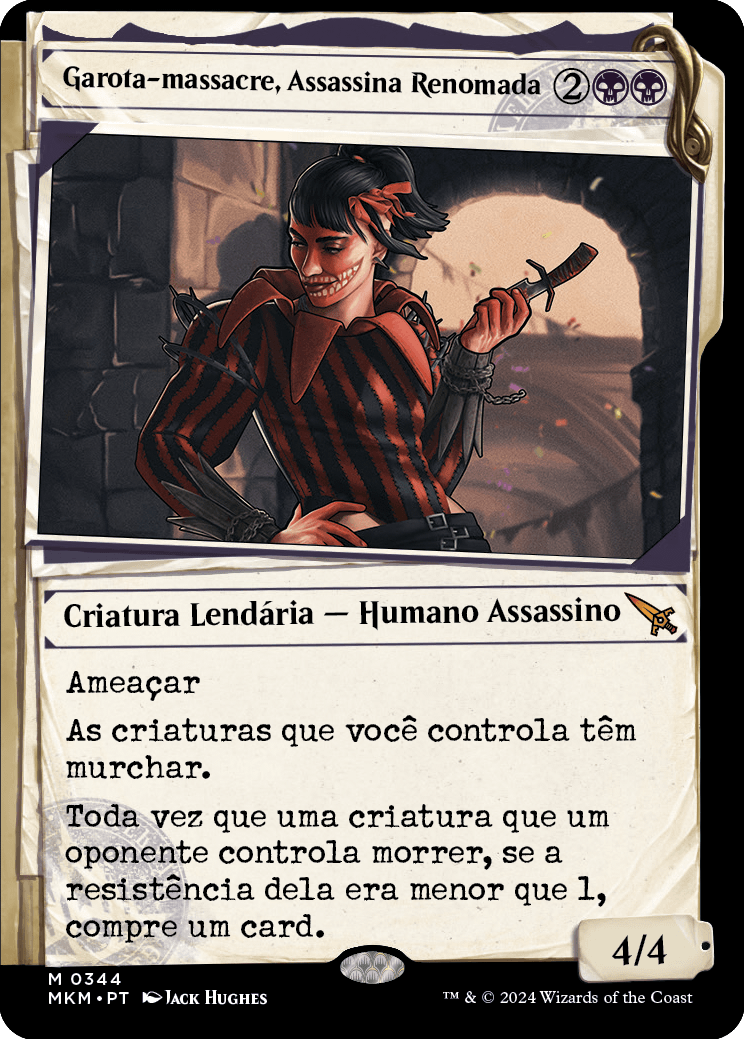 Garota-massacre, Assassina Renomada / Massacre Girl, Known Killer - Magic: The Gathering - MoxLand