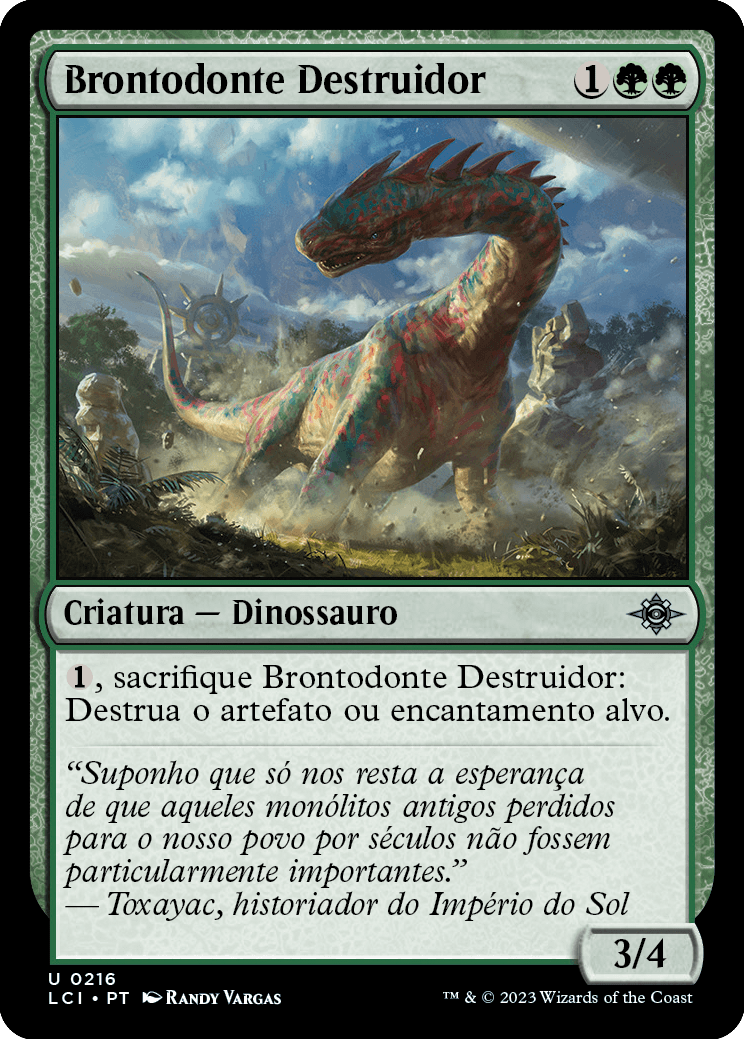 Brontodonte Destruidor / Thrashing Brontodon - Magic: The Gathering - MoxLand