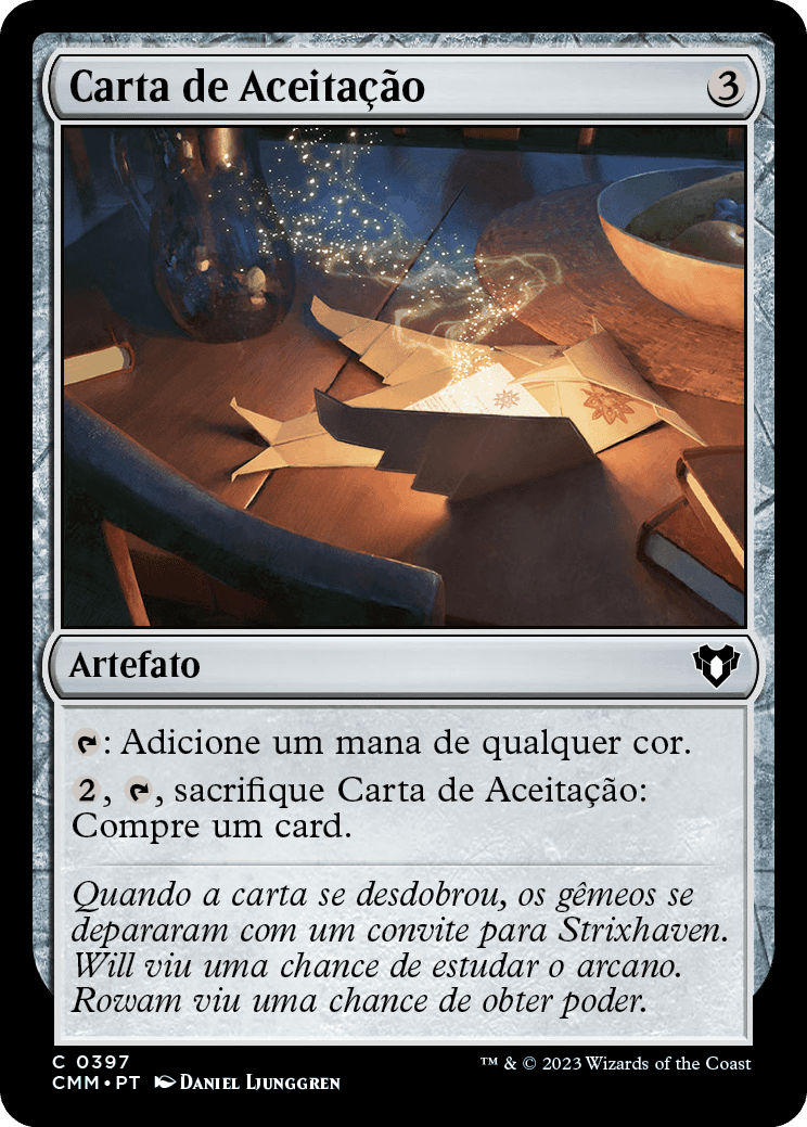 Carta de Aceitação / Letter of Acceptance - Magic: The Gathering - MoxLand