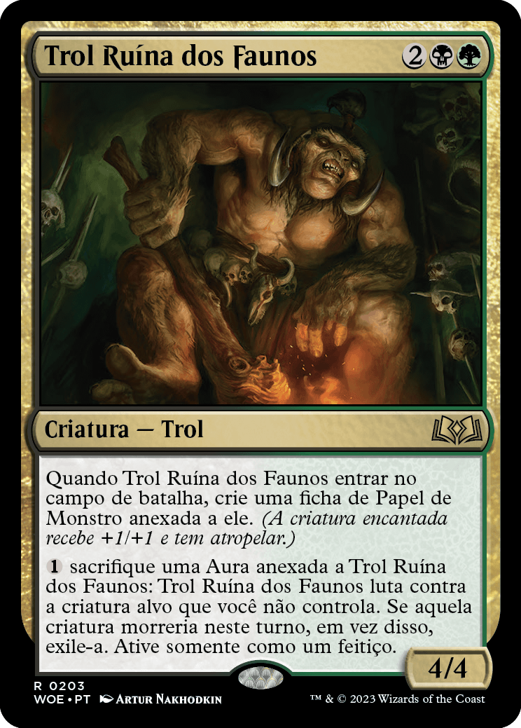 Trol Ruína dos Faunos / Faunsbane Troll - Magic: The Gathering - MoxLand