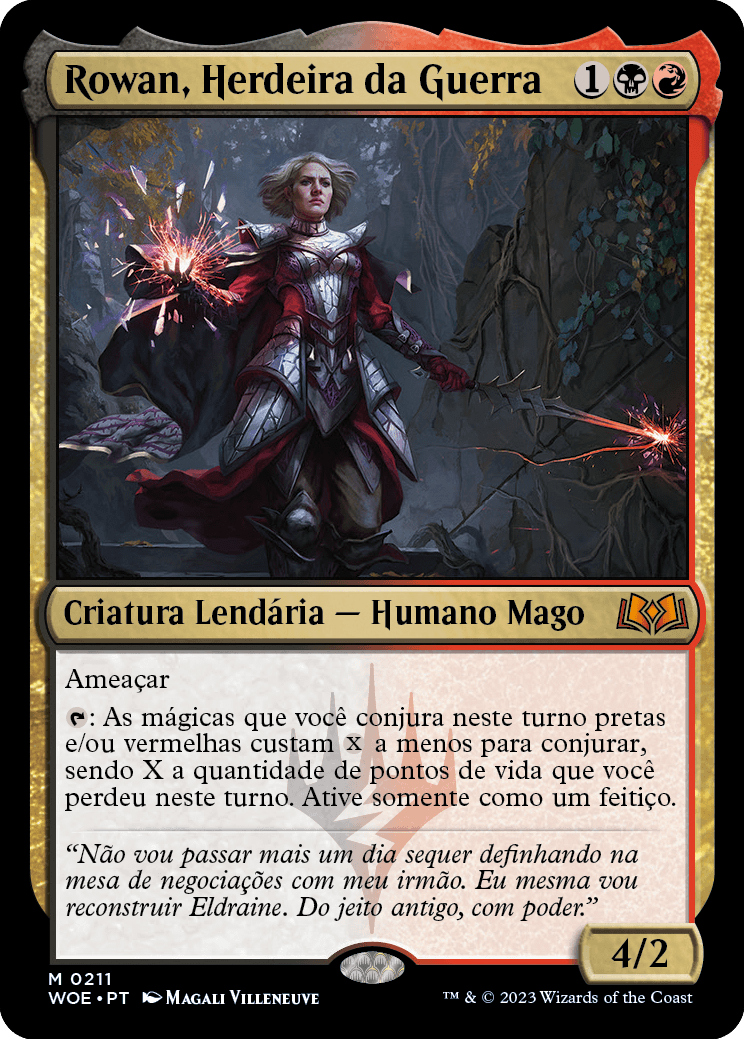 Rowan, Herdeira da Guerra / Rowan, Scion of War - Magic: The Gathering - MoxLand