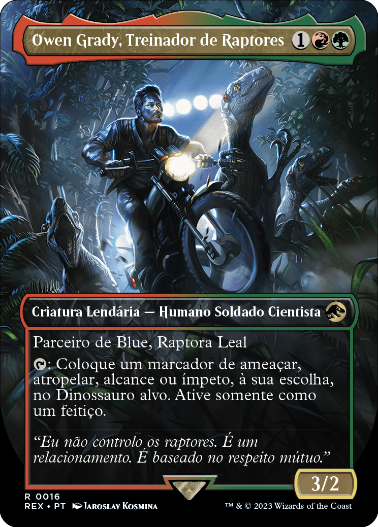 Owen Grady, Treinador de Raptores / Owen Grady, Raptor Trainer - Magic: The Gathering - MoxLand