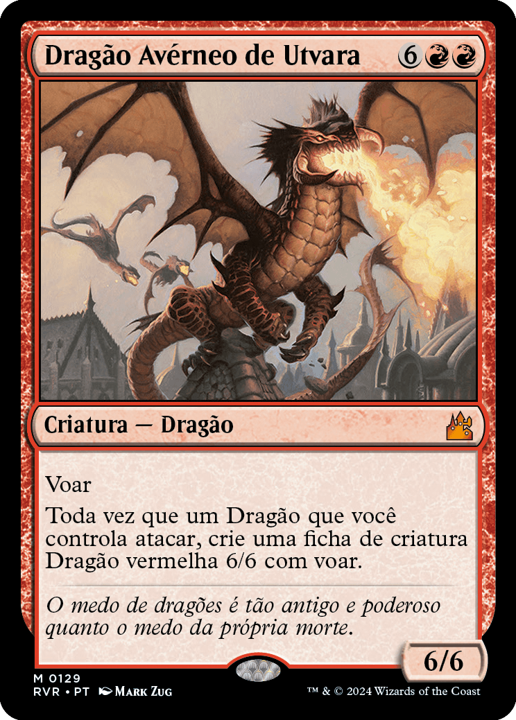 Dragão Avérneo de Utvara / Utvara Hellkite - Magic: The Gathering - MoxLand