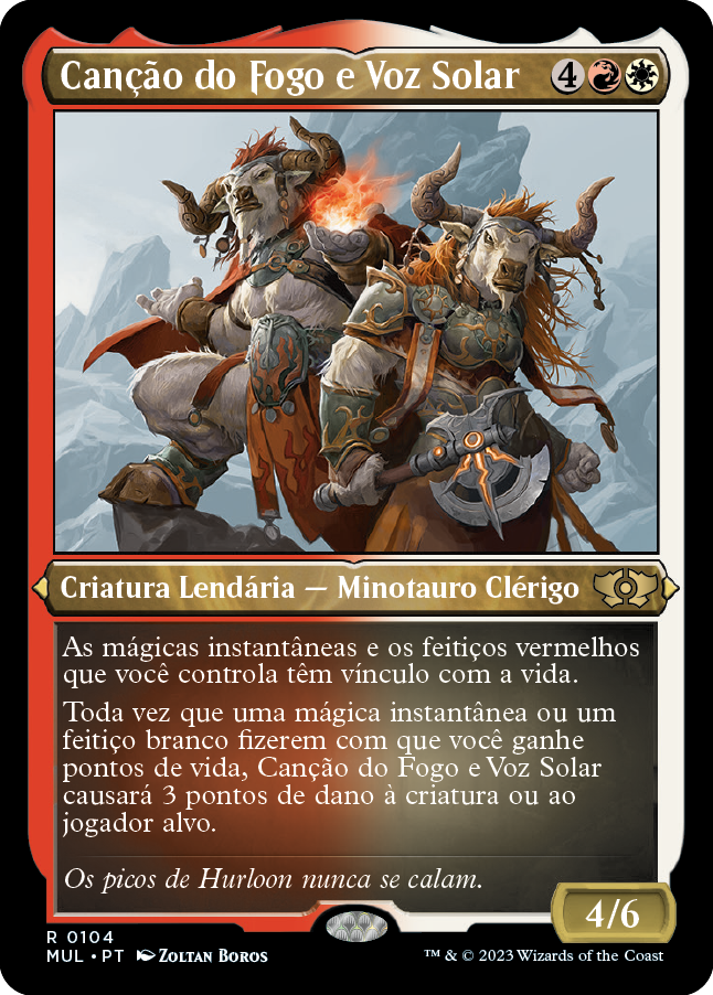 Canção do Fogo e Voz Solar / Firesong and Sunspeaker - Magic: The Gathering - MoxLand