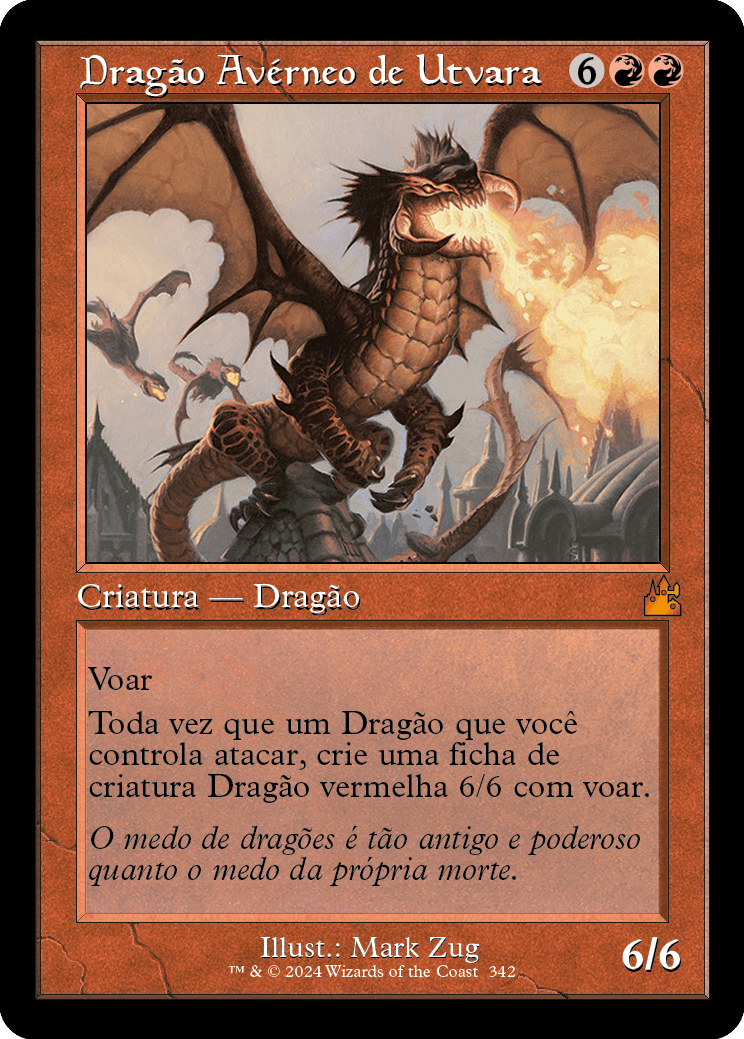 Dragão Avérneo de Utvara / Utvara Hellkite - Magic: The Gathering - MoxLand